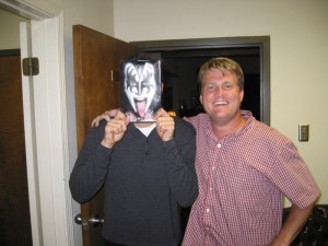 a much younger version of me w/ a guest at the conference center.