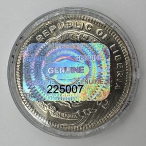 2002 Liberia $10 Coin - George W Bush (uncirculated)