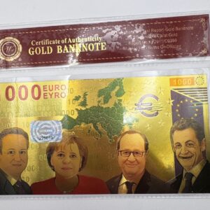 Gold Euro Banknote 1000 only