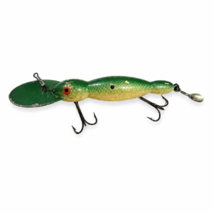 Vintage Wood Bomber "Water Dog" Crankbait - Green Scale Finish (1950s)