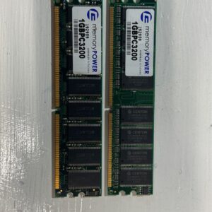 2GB Kit (2x 1GB) Centon memoryPOWER PC3200 DDR 400MHz 184-Pin Desktop DIMM (Model: 1GBPC3200 / 192959)