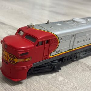 Vintage 1970s Lionel O Gauge Santa Fe Diesel Train Set – Alco A/B Locomotives & 6 Freight Cars, Massive Track Lot