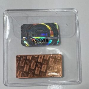 Copper Bullion Dollar Bar – Buffalo Design