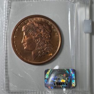 Preston Mint Morgan Dollar Design 1 AVDP Ounce .999 Fine Copper Round