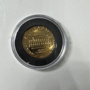 Gold-Tone Abraham Lincoln Cent Replica Coin in Display Capsule