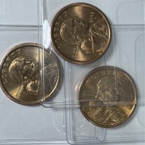 Lot of 3 Sacagawea Golden Dollars (2000–2003)