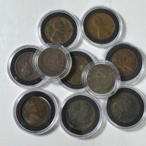 Mixed Lot of Early Lincoln Wheat Cents (Corroded/Detector Finds) – Approx. 10 Coins