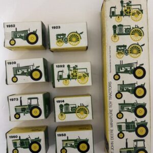 John Deere Eight Miniature Toy Tractors Collector Set (8-Piece Die-Cast Series)