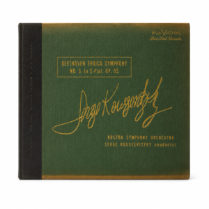 Vintage RCA Victor Red Seal – Beethoven "Eroica" Symphony No. 3, Op. 55. Original multi-record 78 RPM album featuring the Boston Symphony Orchestra conducted by Serge Koussevitzky
