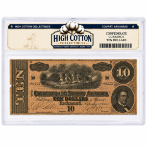 1864 Confederate States of America $10 Note – Richmond Confederate Currency
